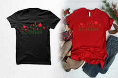 Red Wildflower Meadow Border Embroidery Design Product Image 2