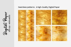 Golden Luxury Digital Papers Marble and Glitter digital Product Image 2