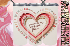 Tender love 20oz tumbler wrap, Heart Quote Product Image 1