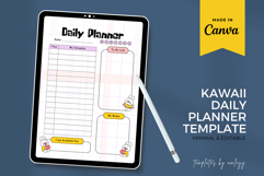Kawaii Aesthetic Daily Planner Template Cute Editable Canva Product Image 2