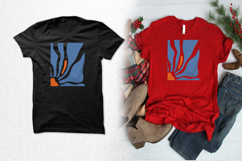 Blue and Orange Abstract Waves Embroidery Design Product Image 2