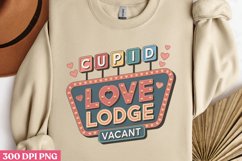 Cupid love lodge vacant PNG, Valentines Day Sublimation PNG Product Image 1