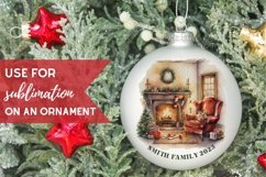 Cozy Christmas Scenes Sublimation Watercolor Fireplace Magic Product Image 2