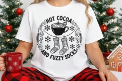 Hot Cocoa And Fuzzy Socks Svg, Christmas Hot Chocolate Svg. Product Image 3