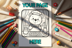 A4 coloring page mockup Product Image 3