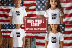 4th of July Kids T-shirt Mockup, Kids Sweater Mockup Product Image 1