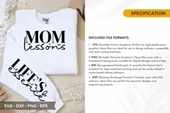 Mom lessons SVG - Mother's Day Sleeve T shirt Design Product Image 2