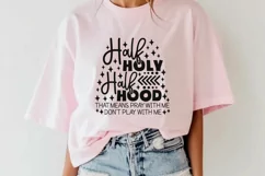 Half Hood Half Holy Svg, Funny Christian Svg, Spiritual Svg. Product Image 3