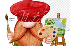 Watercolor Gnome artist, Dwarf Artist Product Image 4