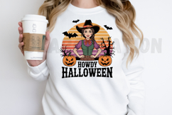 Howdy Halloween Cowgirl Sublimation PNG Design Product Image 2