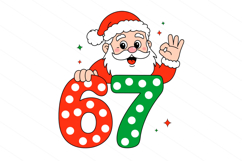 Funny Christmas Six Seven 67 Png t-shirt trendy design Png Product Image 1