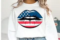 USA Lips Svg Design | Svg Cut Files | Shirt Svg Product Image 1