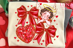 Valentine PNG, Red Heart Coquette Design, Valentines day png Product Image 3