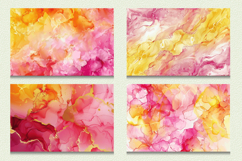 Pink &amp; Yellow Alcohol Ink Cutting Boards sublimation Design Product Image 2