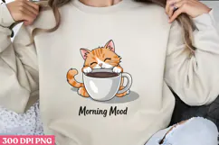 MORNING MOOD PNG, Lazy Sublimation PNG Product Image 1