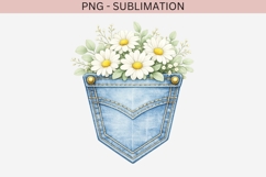 Denim pocket daisies png design for T-shirts Product Image 2