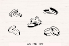 Wedding Rings SVG Bundle | 10 Ring Designs | PNG DXF Product Image 2
