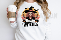 Howdy Halloween Witch Cowgirl Sublimation PNG Design Product Image 2