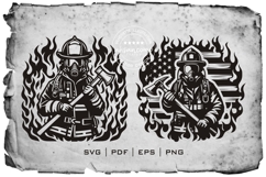 Firefighter Silhouette Vector Illustration Product Image 2