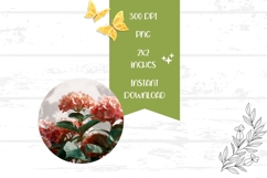 Watercolor Hydrangea Earrings Sublimation PNG Product Image 2