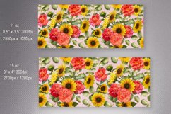 Sunflowers and Roses Mug Wrap | Floral Mug Sublimation Product Image 2