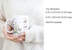 Mother's Day Floral Mug Wrap, Mug Sublimation png Product Image 3