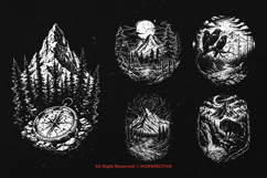 10 Bundle Dark Art Mountain Landscape Night Forest River Product Image 3