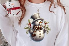 Cute Silver Christmas Watercolor Clipart, Christmas SVG Product Image 2