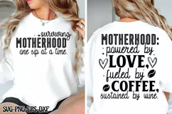Motherhood: Powered by love, fueled by coffee SVG Product Image 2