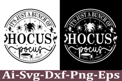 It&#039;s just a bunch of hocus Farmhouse Halloween SVG PNG Product Image 1