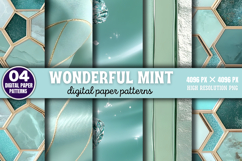 Wonderful Mint Digital Background Paper PNG Product Image 1
