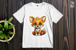 Cute Baby Fox Clipart Sublimation PNG Product Image 2