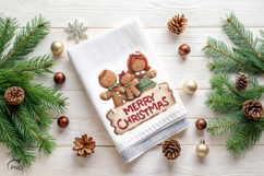 Cingerbread Man Family digital paper, background clipart Product Image 2