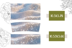 White Glitter Tumbler Design, White 40 Oz Tumbler Wrap Product Image 2