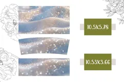 White Glitter Tumbler Design, White 40 Oz Tumbler Wrap Product Image 2