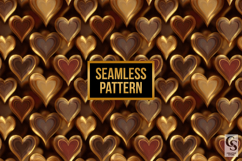 Gold Hearts Pattern Digital Paper Product Image 2