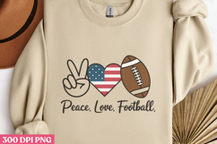 Peace Love Football PNG, America Football Sublima Product Image 3