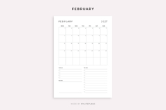 2027 Monthly Goal Planner, Printable &amp; Fillable, A4/Letter Product Image 2