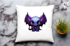 Cute Baby Bat Character Clipart Sublimation PNG Product Image 2