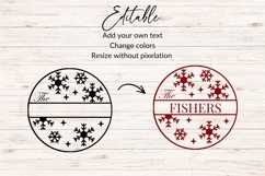Christmas Family Name SVG - Snowflakes Product Image 2