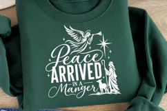 Grace Was Born Nativity Christmas PNG, Christian Nativity Gr Product Image 2