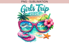Girls Trip 2026 PNG | Cruise Vacation Shirt Design Product Image 3