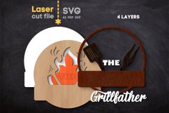 Grillfather SVG laser cut file for Glowforge Product Image 2