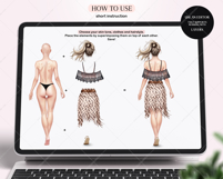 Ethnic Sisters Clipart Portrait Creator Product Image 2