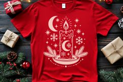 Gothic Christmas Candle SVG | Witchy Holiday Design Product Image 2