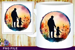 Fathers Day Sublimation PNG T shirt, Coffee Mug Designs Product Image 2