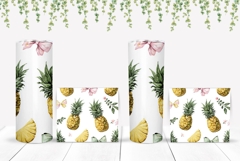 Watercolor Pineapple Tumbler Wrap, Pineapple Sublimation Product Image 2