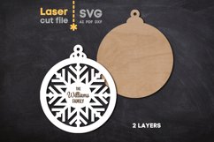 Christmas Ornament SVG laser cut file for Glowforge Product Image 3