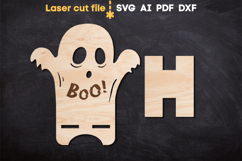 Ghost Halloween Phone Stand SVG laser cut file for Glowforge Product Image 2