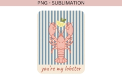 Lobster Love PNG | Beach Couple Shirt Design Product Image 3